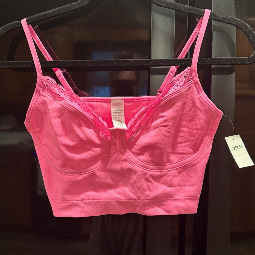 Aerie Vibrant Pink Lace‎ Bralette